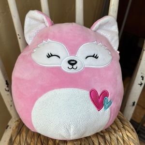 SQUISHMALLOWS FLORA THE FOX PLUSH COLLECTIBLE PINK SPARKLE 8 inch